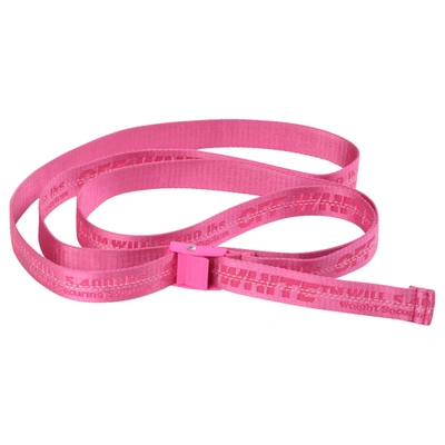 Pre-owned Off-white Industrial Belt (ss19) Fuchsia