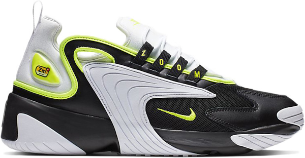 nike zoom 2k black white volt
