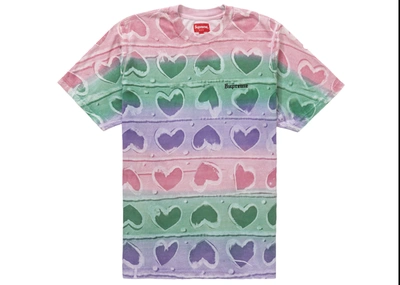Pre-owned Supreme Hearts Dyed S/s Top Pink