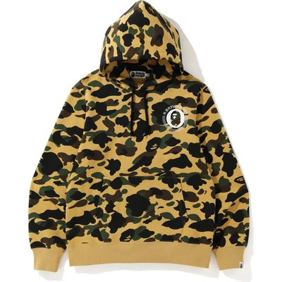 Pre-owned Bape  1st Camo Kanji Pullover Hoodie Yellow