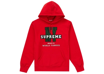 Pre-owned Supreme  Ny Hooded Sweatshirt Red