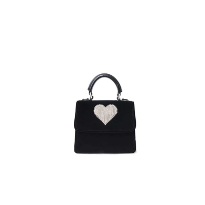 Les Petits Joueurs Women's Black Leather Shoulder Bag