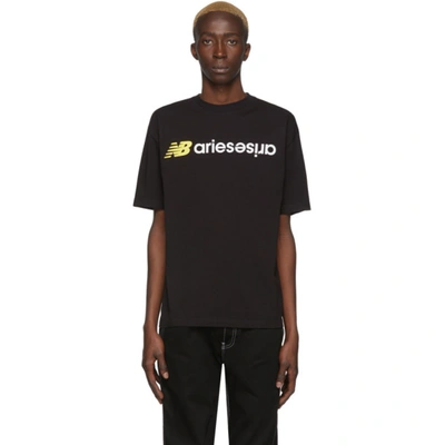 Aries Black New Balance Edition Logo T-shirt