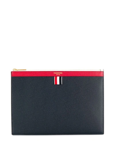 Thom Browne Two-tone Tablet Holder In Blue