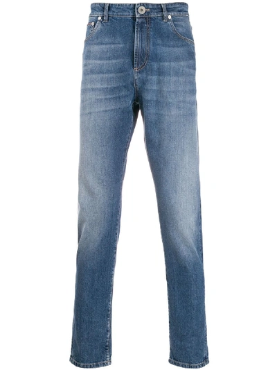 Brunello Cucinelli Straight Leg Jeans In Blue