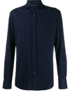 Brunello Cucinelli Slim-fit Silk-blend Jersey Shirt In Blue