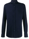 Brunello Cucinelli Slim-fit Silk-blend Jersey Shirt In Ocean Blue