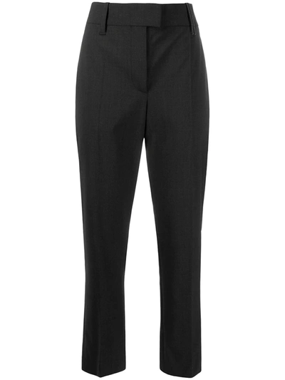 Brunello Cucinelli High-rise Tailored Trousers In Grey