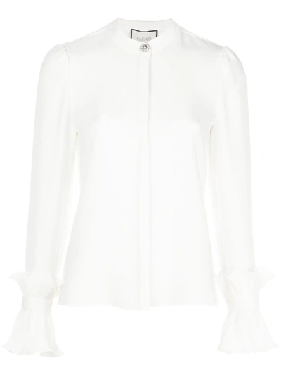 Alexis Meera Ruffle-cuff Shirt In White