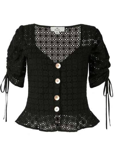 We Are Kindred Vienna Crochet Blouse In Black