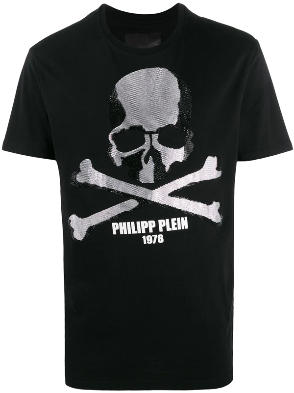 Philipp Plein Ss Skull Logo Print T-shirt In Black | ModeSens