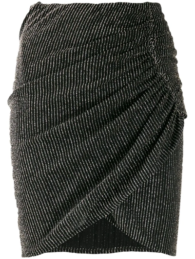 Iro Tacite Striped Mini Skirt In Black