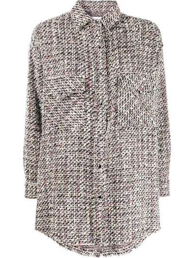 Iro Oversized-hemd Aus Tweed In Black