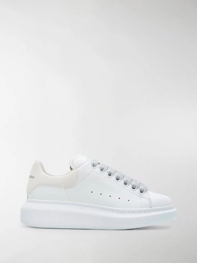 Alexander Mcqueen Glitter Lace Sneakers In White