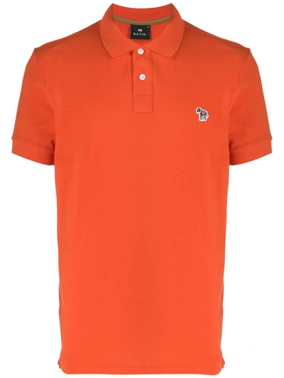 Ps By Paul Smith Short-sleeved Polo Shirt In Orange