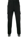 Dolce & Gabbana Striped Ankle Trousers In Black