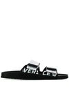 Versace Touch Strap Slides In White ,black