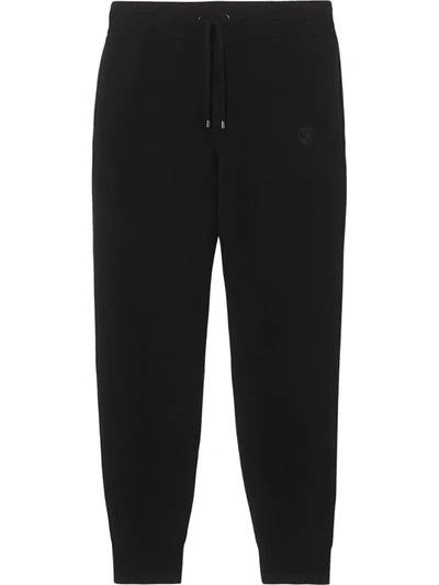 Burberry Jogginghose Mit Logo-streifen In Black