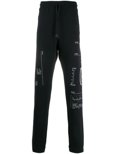 Marcelo Burlon County Of Milan Printed Track Trousers In Black