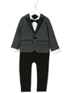 Dsquared2 Babies' Tuxedo Suit Romper In Black