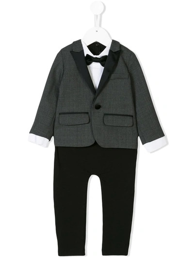 Dsquared2 Babies' Tuxedo Suit Romper In Black