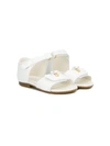 Dolce & Gabbana Kids' Bow Heart Sandals In White