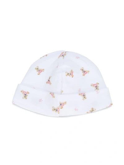 Ralph Lauren Babies' Teddy Print Knitted Hat In White