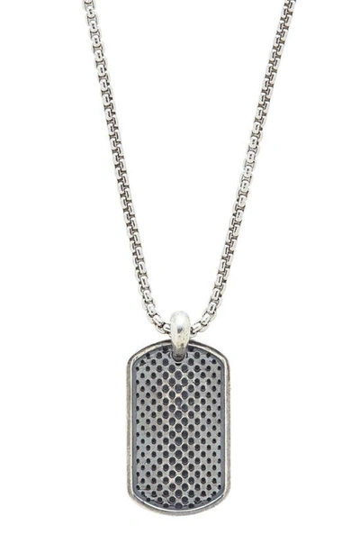 Degs & Sal Dog Tag Pendant Necklace In Silver