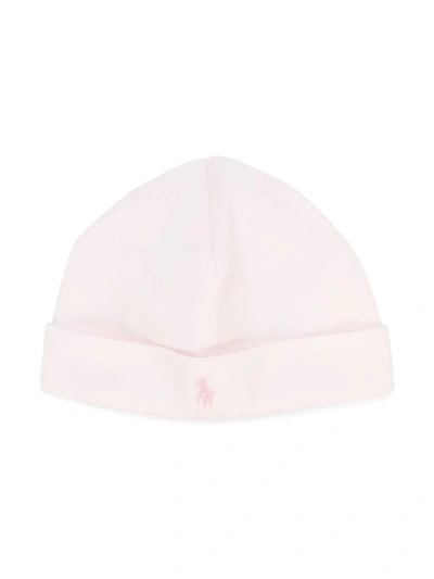 Ralph Lauren Babies' Delicate Pink Cotton Beanie