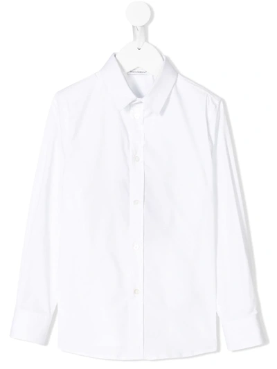 Dolce & Gabbana Kids' Classic Plain Shirt In White