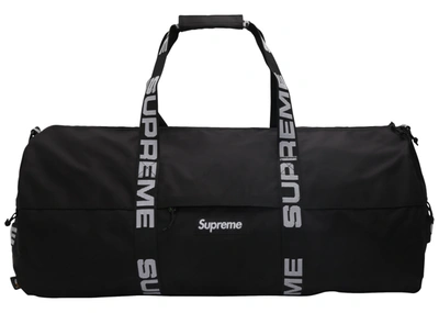 Pre-owned Supreme Large Duffle Bag (ss18) Black