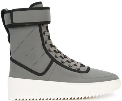 Pre-owned Fear Of God  Military Sneaker Grey Black In Grey/black-bone