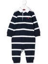 Ralph Lauren Boys' Rugby Stripe Coverall - Baby In Blue