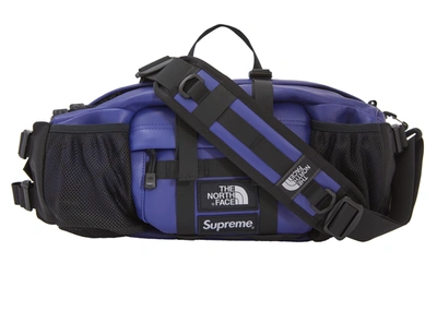 Pre-owned Supreme  The North Face Leather Mountain Waist Bag Royal