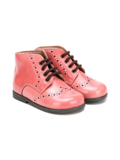 Pèpè Kids' Perforated Details Boots In Pink