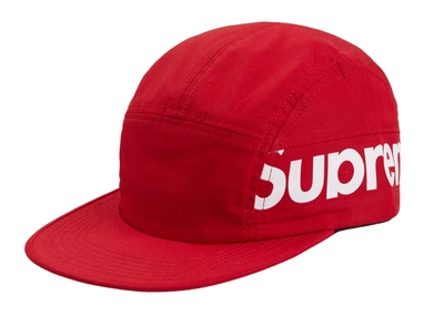 Pre-owned Supreme  Side Panel Camp Cap Red