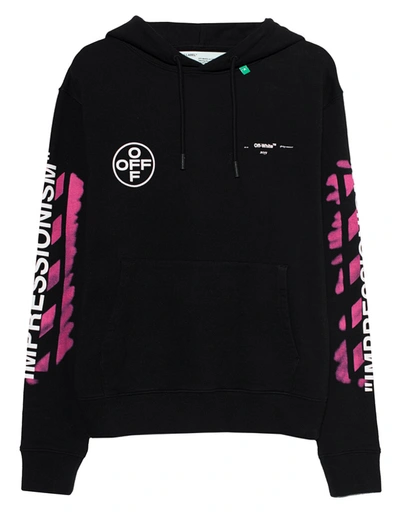 Pre-owned Off-white Diag Stencil Hoodie Black/multicolor | ModeSens