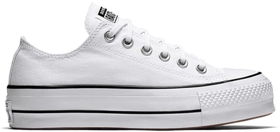 Pre-owned Converse Chuck Taylor All Star Lift Ox White Black (women's) In White/black-white