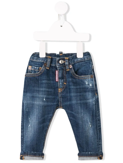 Dsquared2 Babies' Distressed Detail Jeans In Blue