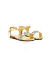 Dolce & Gabbana Kids' Branded Strap Sandals In Gold