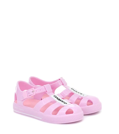 Dolce & Gabbana Pvc Beachwear Cutout Sneaker, Baby/toddler/kids In Pink