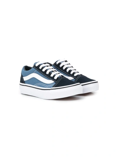 Vans Kids' Flat Lace-up Sneakers In Blue