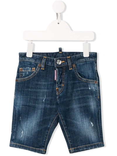 Dsquared2 Teen Logo-patch Denim Shorts