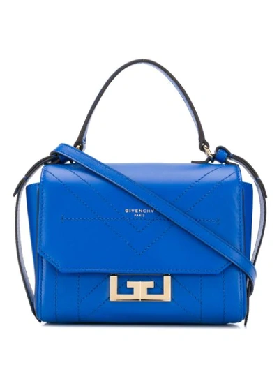Givenchy Mini Eden Leather Top Handle Bag In Blue