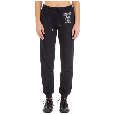 Moschino Women's Sport Tracksuit Trousers  Double Question Mark In Black