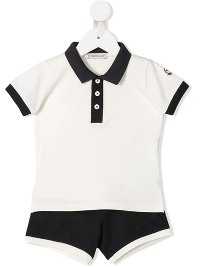 Moncler Babies' Polo Set In Blue