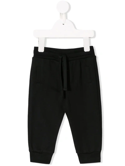 Dolce & Gabbana Babies' Jersey Track Pants In Black