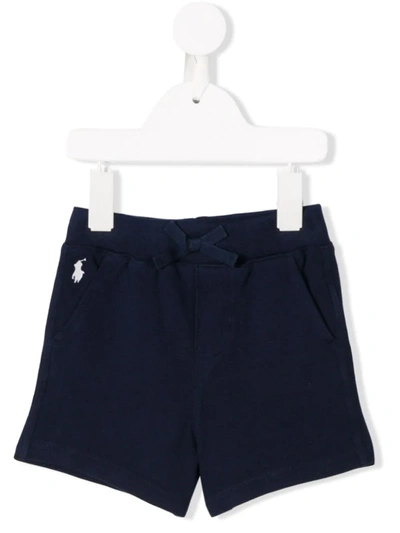 Ralph Lauren Babies' Contrast Logo Shorts In Blue