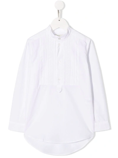 Fendi Kids' Logo Shirt In White