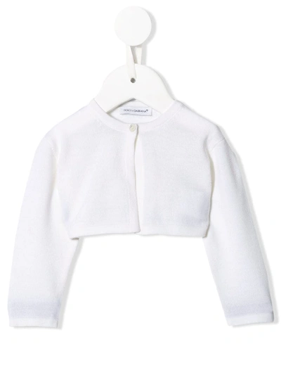 Dolce & Gabbana Babies' Cashmere-knit Cardigan In Weiss